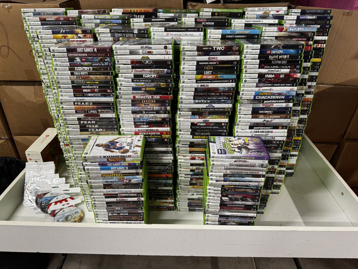 Here’s what a full North American Xbox 360 collection looks like. Coming to the Las Vegas Pink Gorilla location soon.