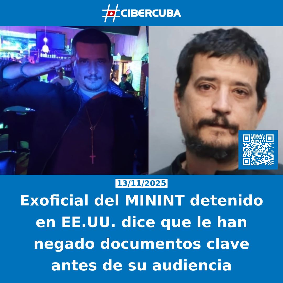 Exoficial del MININT detenido en EE.UU. dice que le han negado documentos clave antes de su audiencia

Leer más: shrlnk.org/noticias/2025-…