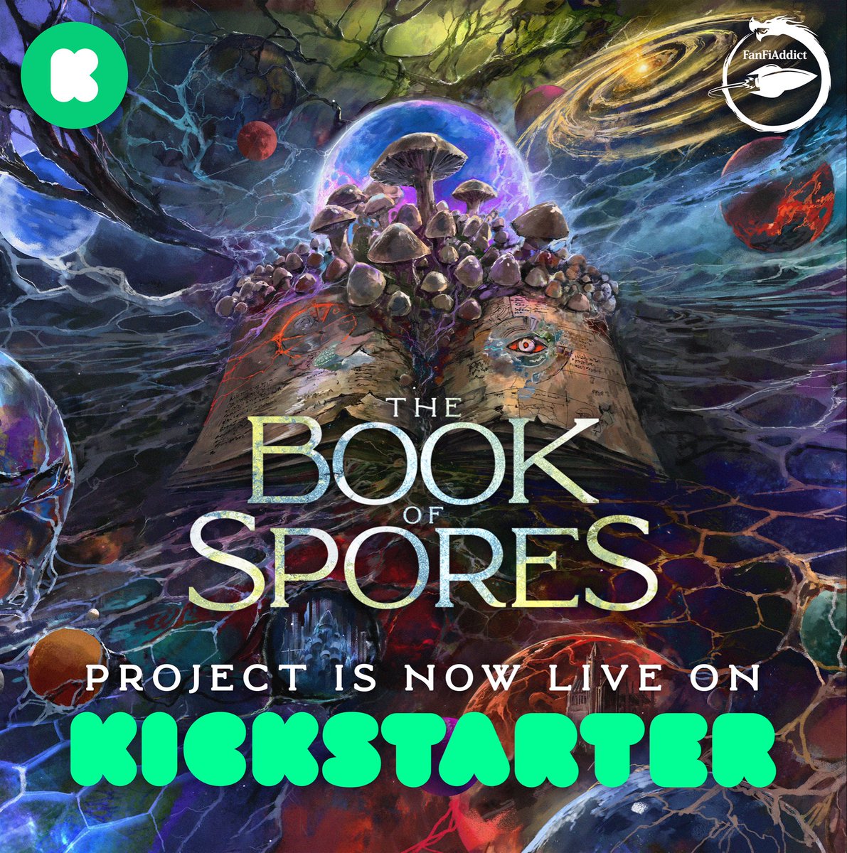 CJDsCurrentRead's tweet image. THE BOOK OF SPORES anthology is officially LIVE ON KICKSTARTER! And fully funded (thank you all so much!)

A fungal, psychedelic mesh of fantasy, scifi, and horror with 16 stories from authors new and old. 

Back on kickstarter now:
kickstarter.com/projects/fanfi…

#FanFiAddict