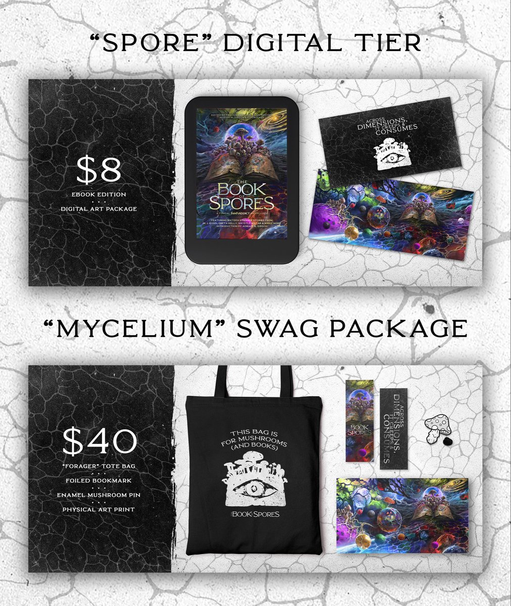 CJDsCurrentRead's tweet image. THE BOOK OF SPORES anthology is officially LIVE ON KICKSTARTER! And fully funded (thank you all so much!)

A fungal, psychedelic mesh of fantasy, scifi, and horror with 16 stories from authors new and old. 

Back on kickstarter now:
kickstarter.com/projects/fanfi…

#FanFiAddict