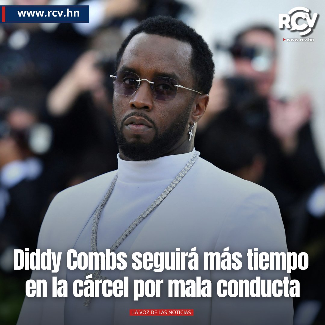 RCVHonduras's tweet image. La liberación del productor musical Sean “Diddy” Combs fue pospuesta luego de que surgieran reportes sobre posibles infracciones a las normas dentro de la prisión donde cumple #condena.

#Combs fue declarado culpable de dos cargos de transporte con fines de #prostitución deberá