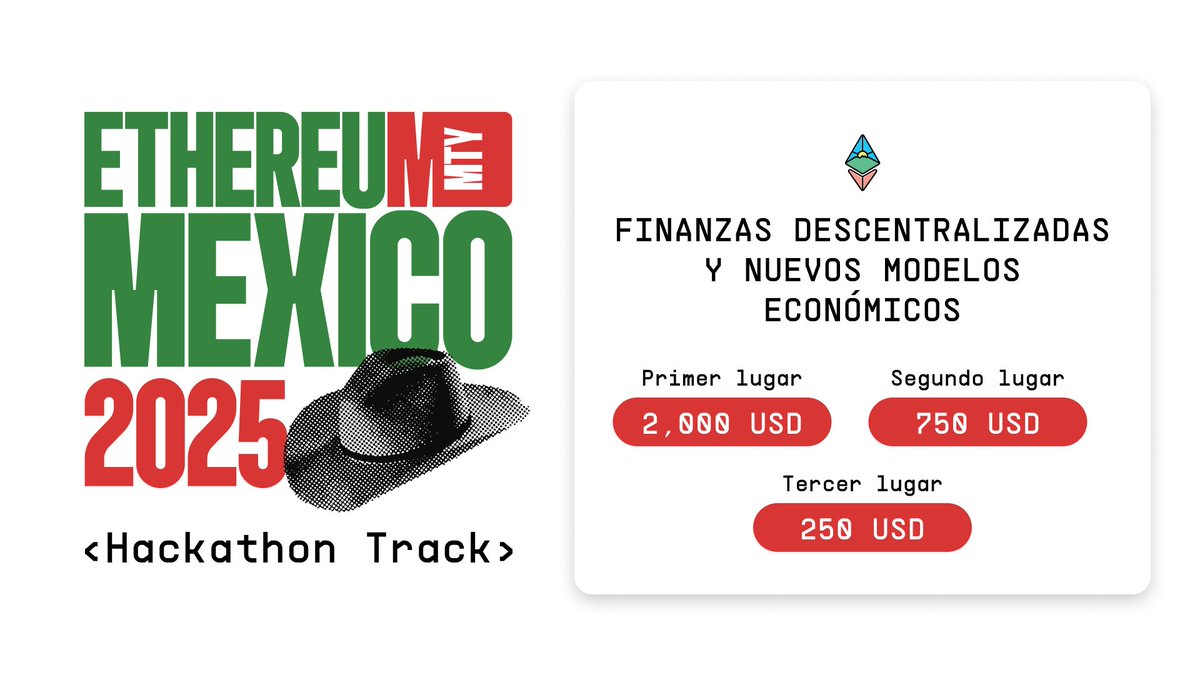 🤠 Track: Finanzas Descentralizadas y Nuevos Modelos Económicos, by <a href="/eth_mty/">Ethereum Monterrey</a> 

🏆 1er lugar | DexFlow 
🥈 2do lugar | Bright Lend 
🥉 3er lugar | MicroPay MX