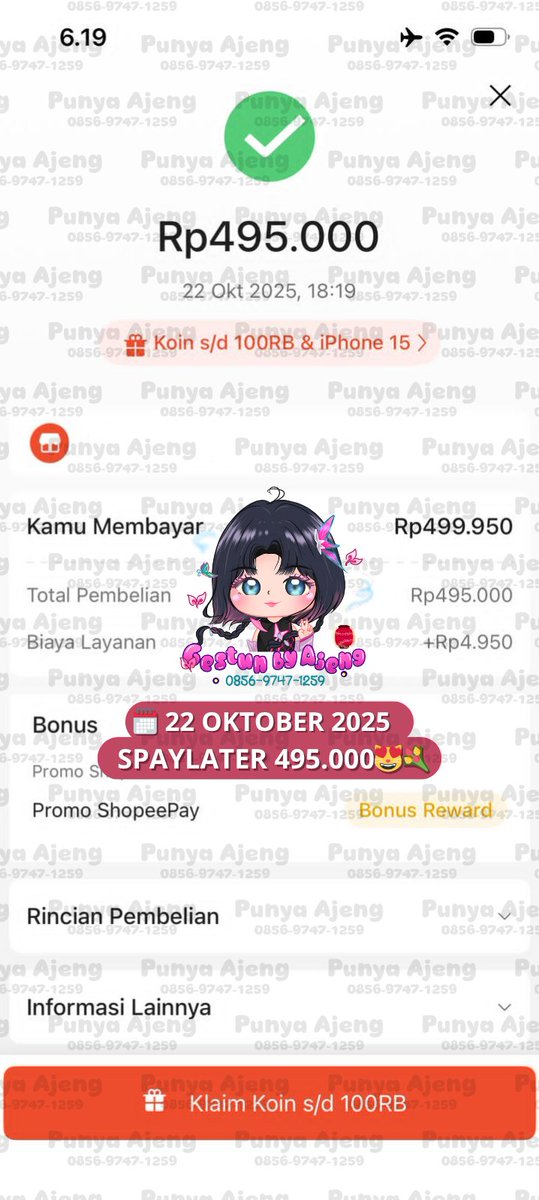 gestunajeng's tweet photo. 🗓 22 OKTOBER 2025

Spaylater 495.000
Spaylater 495.000

t. gestun Paylater Cair Instan Fast tf🐲 https://t.co/GdrA3rWC0C