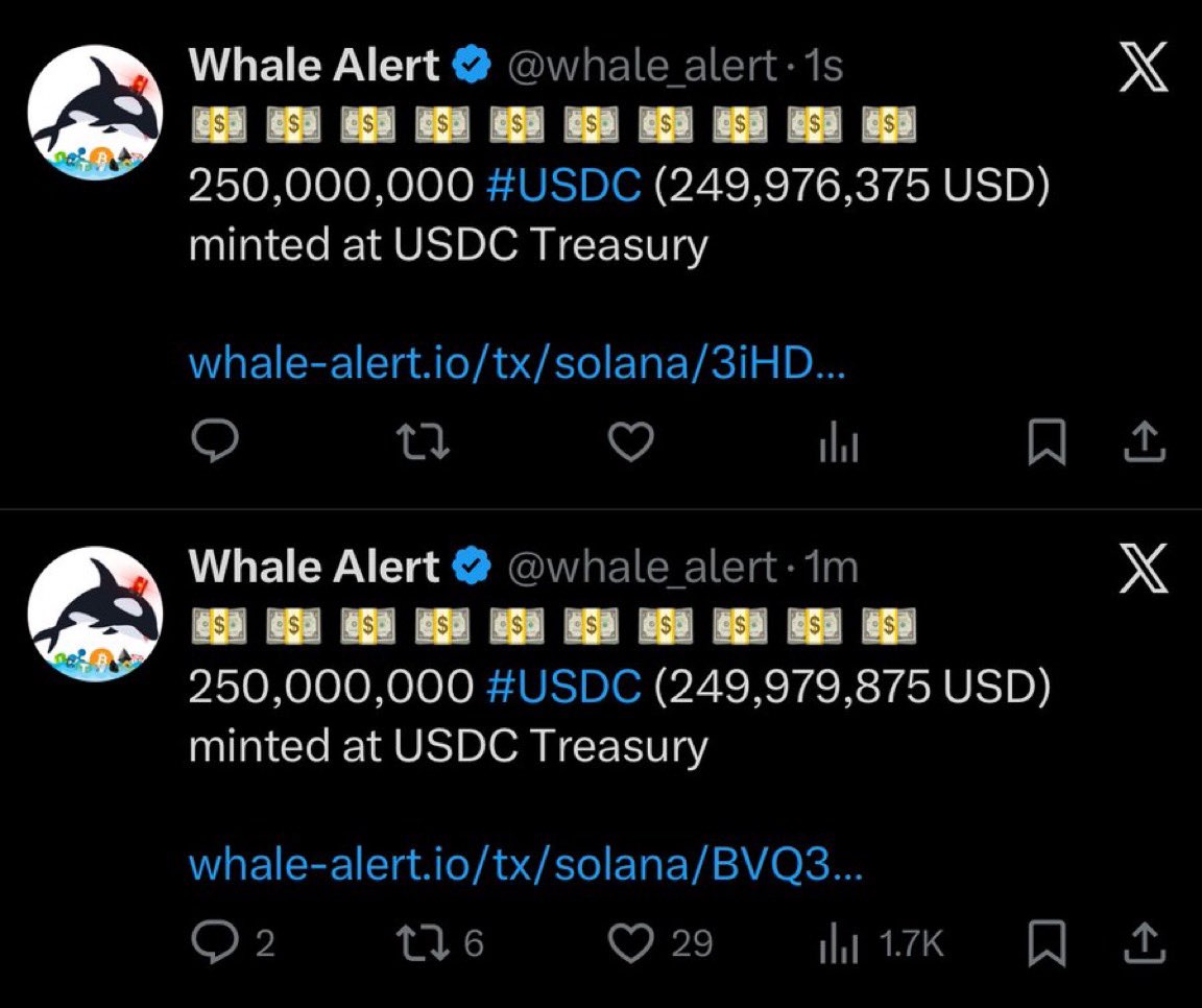 cryptorover's tweet image. 500M $USDC JUST MINTED.

PUMP INCOMING!