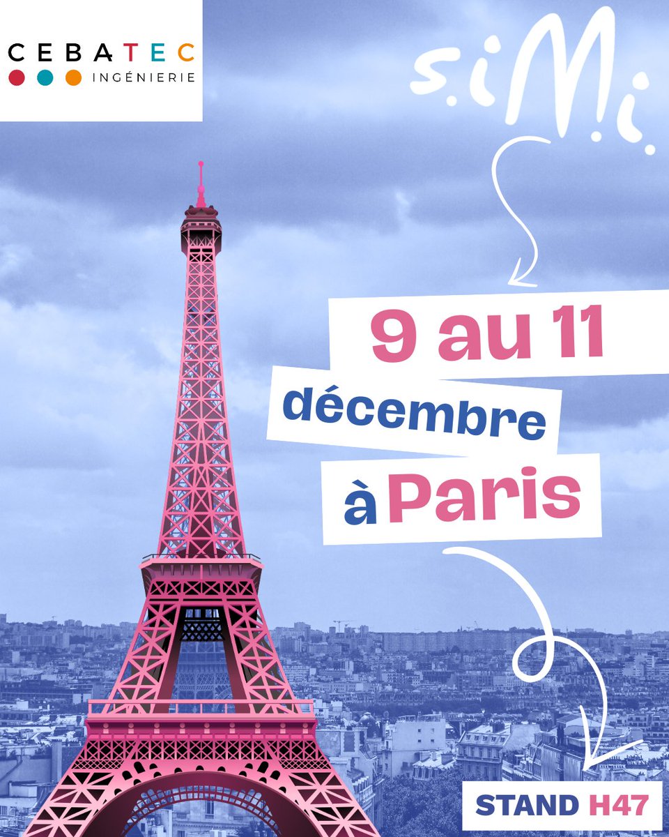 CEBATEC_BIM's tweet image. Cette année, CEBATEC ne vient pas seule au
@salonsimi !

À nos côtés sur le Stand H47 : Cosinus, Enerpol, FBS Concept 😋

📅 9 au 11 décembre 2025 
📍Paris Expo Porte de Versailles — Stand H47 

#CEBATEC #COSINUS #ENERPOL #FBSConcept #SIMI2025
