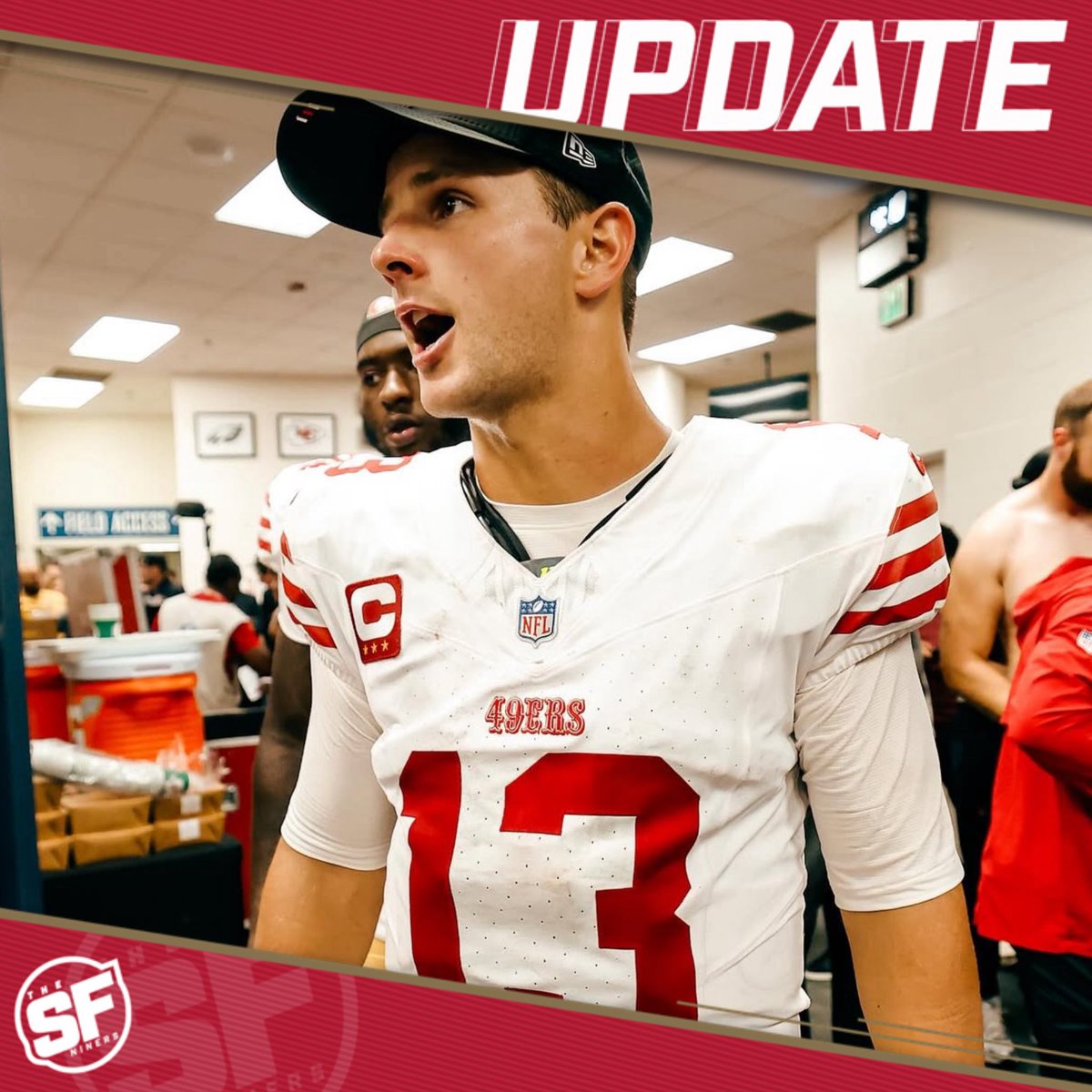 TheSFNiners's tweet image. #49ers John Lynch says Brock Purdy will play vs Cardinals if he can remain healthy throughout the week, via @KNBR