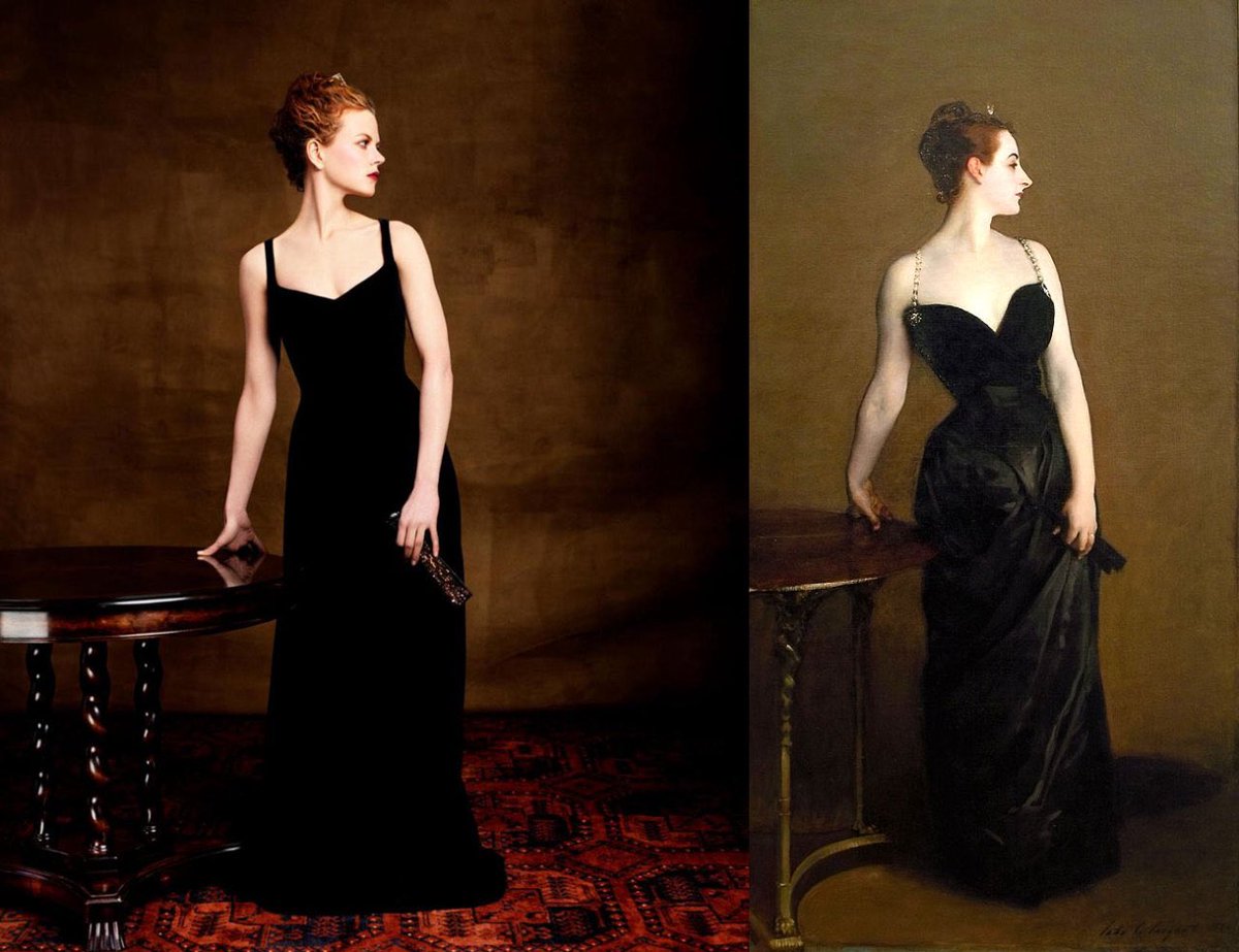 tuesdaywood's tweet photo. nicole kidman photographed by steven meisel replicating classic painter john singer sargent’s work for vogue magazine’s june 1999 issue https://t.co/L0LQH2f7ac