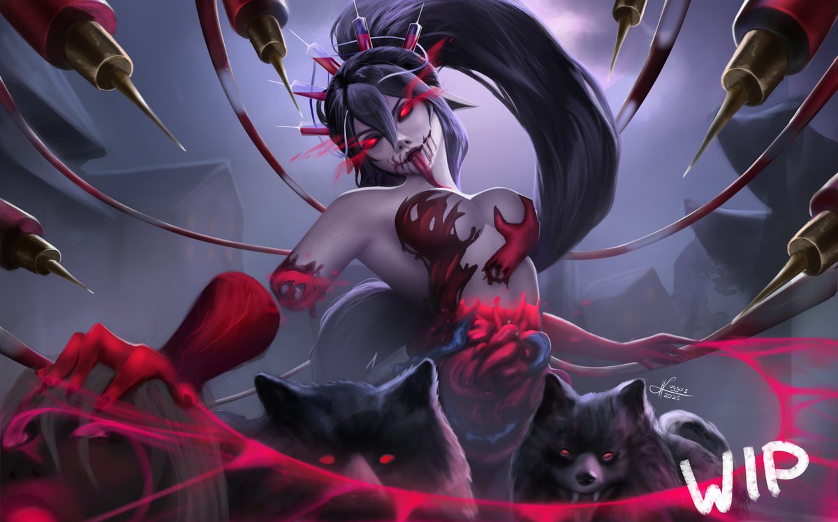 Current progress on my piece for the art competition🩸