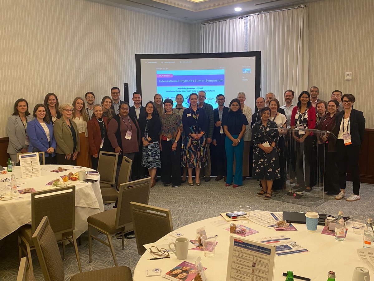 RosenbergerMd's tweet image. A fantastic success 👏 for the inaugural International #Phyllodes Tumors Symposium! Engaged discussions, insightful questions, and exciting 🆕 collaborations. Grateful 🥹 to our patient advocates and supporters who made this milestone possible. 💛🩷 #PhyllodesTumors #RareCancer