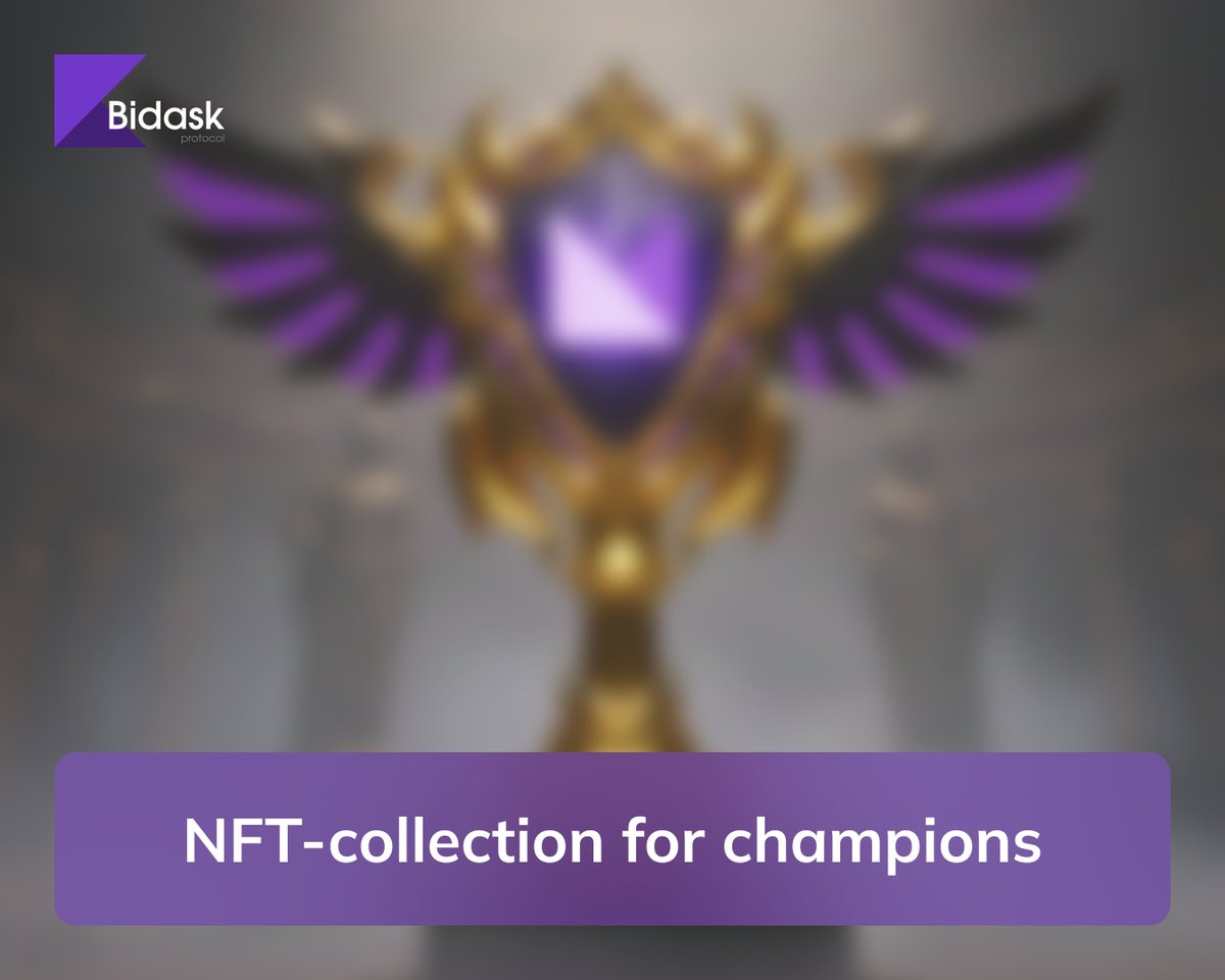 BidaskProtocol's tweet image. 🏆 Bidask Tournament Winners 🏆

An exclusive NFT collection for the winners and top players of our gaming tournaments

Each NFT isn&apos;t just a trophy – it&apos;s proof of your victory, granting real utility and value within our ecosystem!

Think of it as a digital tournament medal, but…