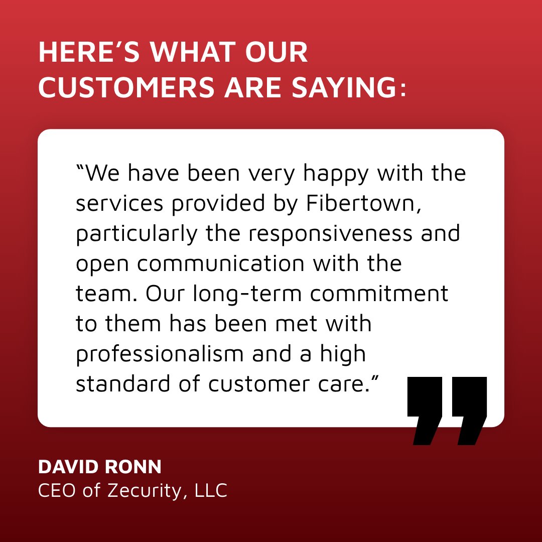 FIBERTOWN's tweet image. Fast responses. Open communication. Professionalism.

That’s what our customers love, and we love delivering it. 🙌

#datacentersolutions #businesscontinuity #colocation