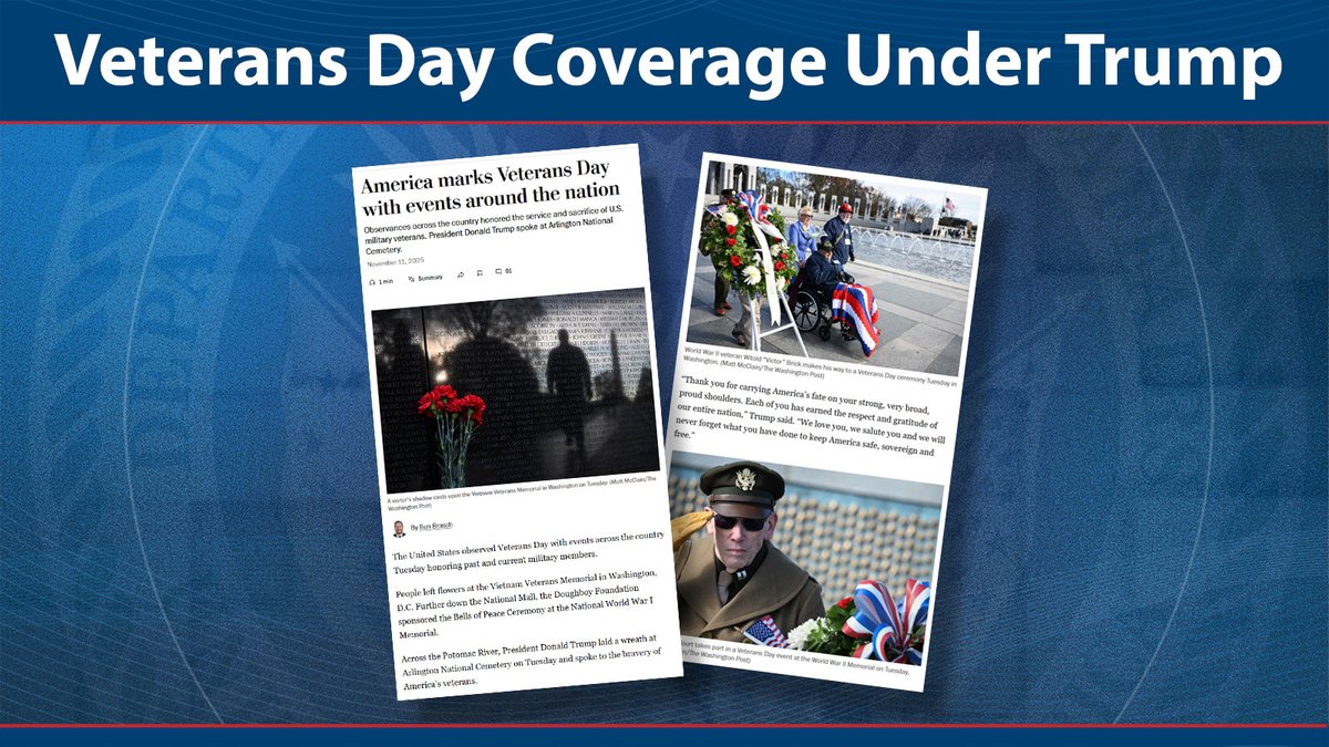 SecVetAffairs's tweet image. How fake news media outlets like @washingtonpost mislead the public: WaPo Veterans Day coverage under Biden: An 800-word love-letter to the Biden Administration. WaPo Veterans Day coverage under Trump: 124 words about “events around the nation.”