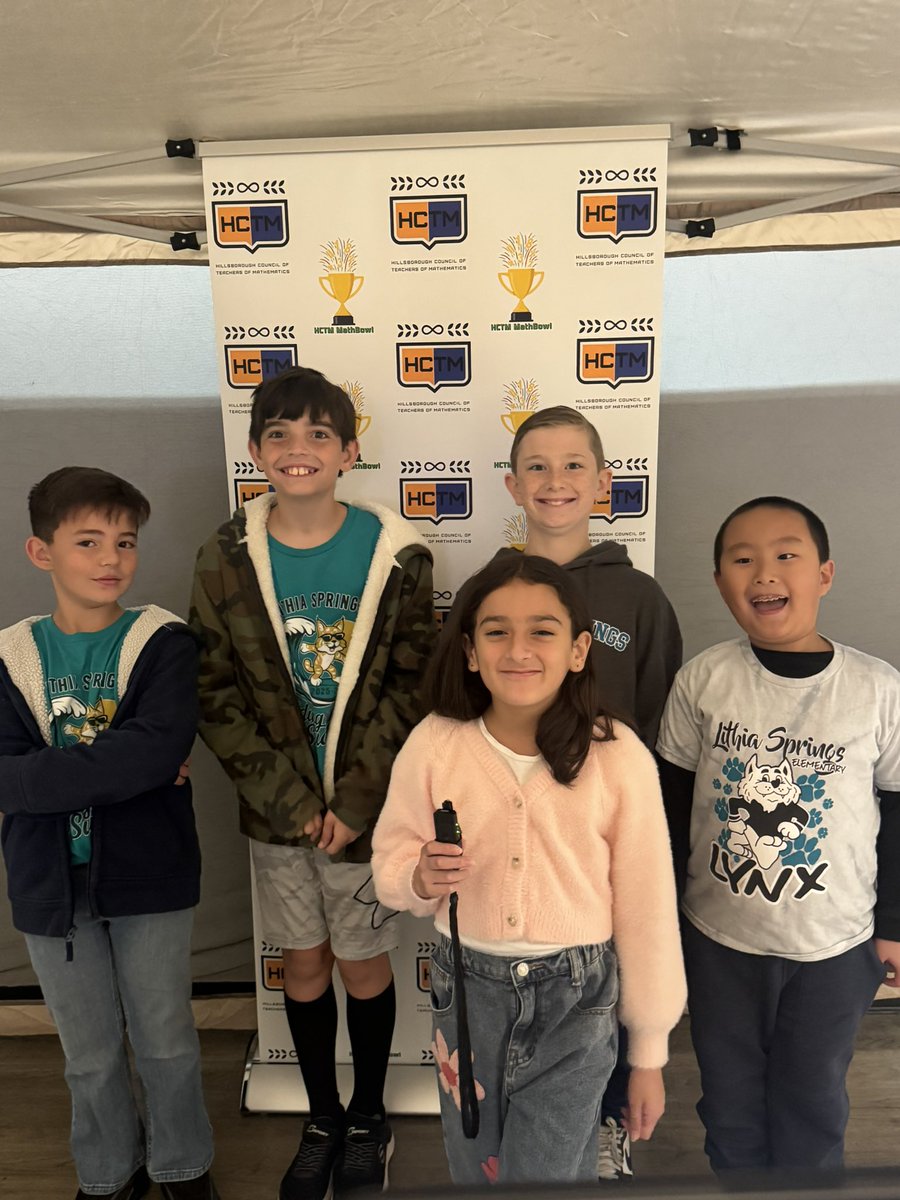 Congratulations to the 4th Grade Math Bowl team who competed today at the Trinkle Center and earned a Gold Medal! <a href="/VanAyresHCPS/">Van Ayres</a> <a href="/HillsboroughSch/">Hillsborough Schools</a>