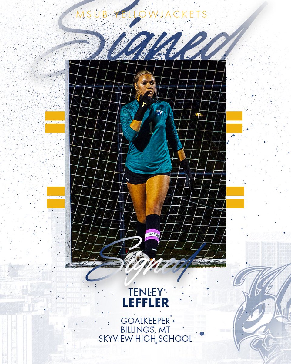 MSUBWSOC's tweet photo. Signedโ๏ธ
Congratulations Tenley, welcome to the Yellowjacket family!
#msubsports | #msubwsoc https://t.co/Ao2SAZ5KIV