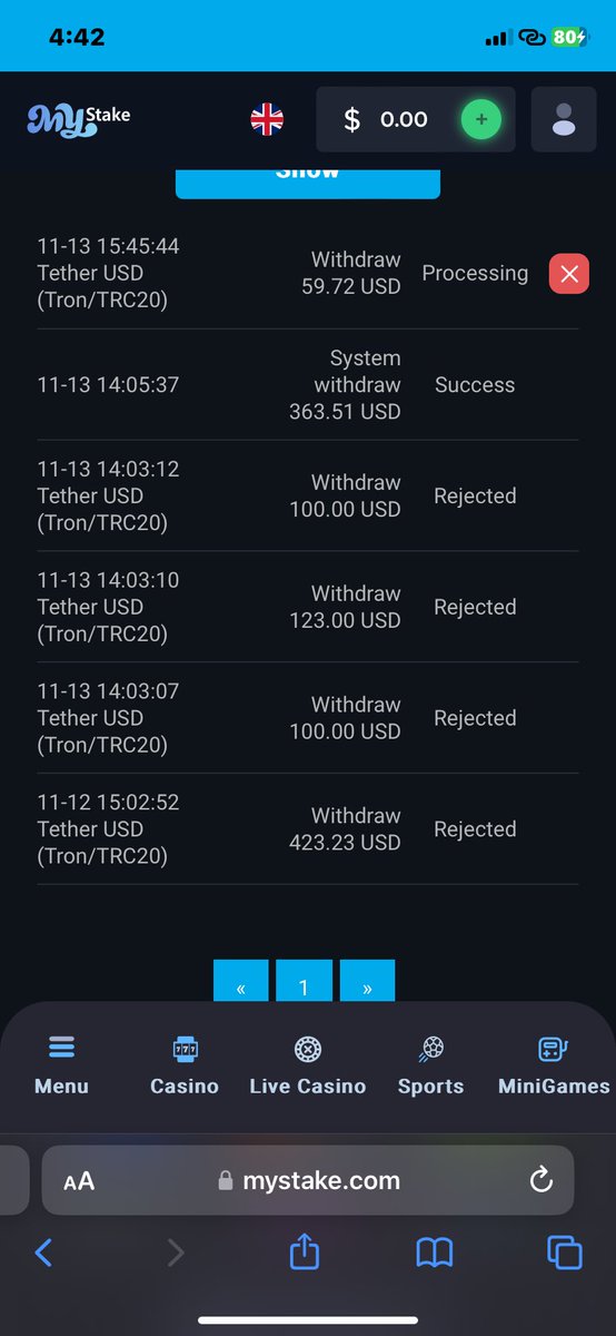 Edoskee19's tweet photo. The below attachment shows clearly my declined withdrawal request.
My bal was $423 and I was only allowed to withdraw  $59,and the bal has been withheld by them.
@Mrbankstips @mrbayoa1 @Cashoutkingbet @jujupunter @spiriitual @sportingking365 
Plz help me tag @Mystake_Casino https://t.co/vPt0zbHKea