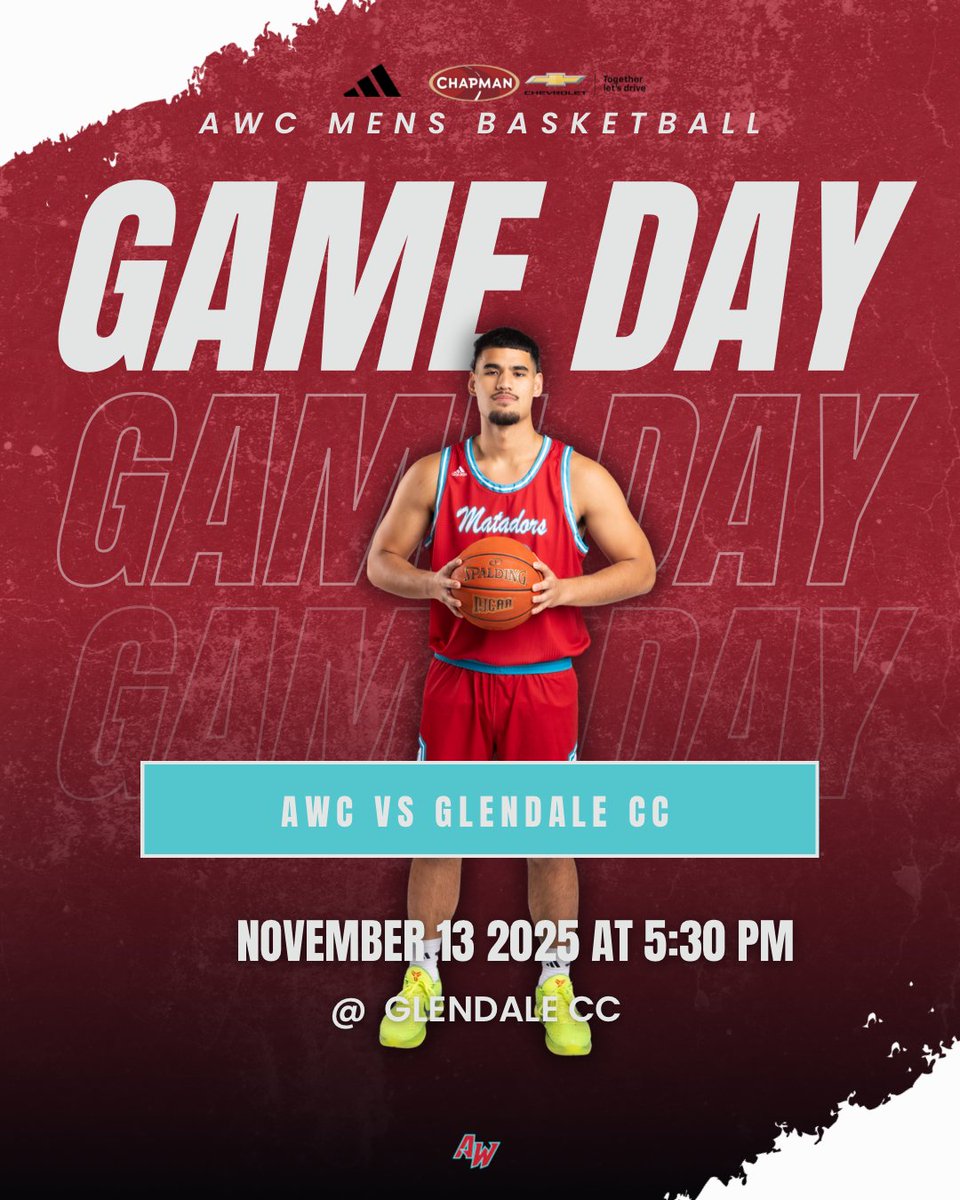 AWCMatadors's tweet image. 🏀GAME DAY🏀
🆚Glendale Community College
🕗5:30 PM
🏟️Glendale Community College Gym
📍Glendale, Arizona
#ForTheW #GoMatadors