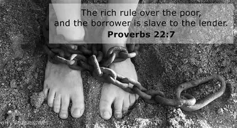 Scripture on 50 year mortgages...and all other debt: