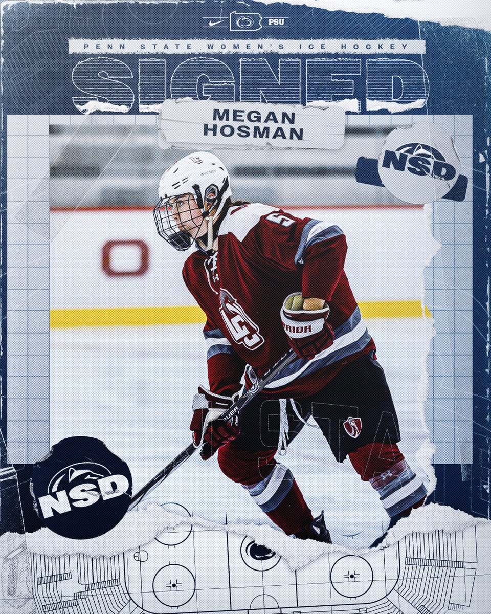 𝙎𝙞𝙜𝙣𝙚𝙙✍️ 

Help us welcome Megan Hosman to Happy Valley🔵⚪️

🔘Defenseman
🔘2025 New England Hockey Journal Defender of the Year
🔘2023 National Champion with Mid-Fairfield
🔘Captain of Loomis Chaffee

#WeAre #HockeyValley