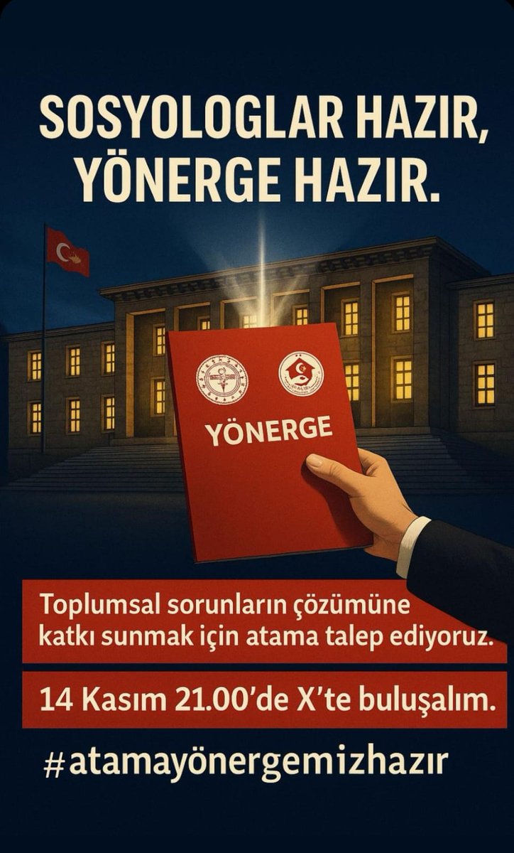 14 Kasım Sosyologlar Günü'nde sosyolojiye emek ve gönül veren herkesi etkinlikte birlik olmaya davet ediyoruz. 
<a href="/suatkolukirik/">Suat Kolukırık</a> 
<a href="/SutayYavuz/">Sutay Yavuz</a> 
<a href="/ryelken/">Ramazan Yelken</a> 
<a href="/YmustafaKeskin/">Prof. Dr. Yahya Mustafa KESKİN</a> 
<a href="/BarisERDOGAN/">Baris Erdogan</a>
<a href="/unalsntrk/">Prof.Dr. Ünal Şentürk</a>
<a href="/IslamCann/">İslam CAN</a>
<a href="/mozben/">PROF DR MEVLÜT ÖZBEN</a> 
<a href="/fundaalpaslant/">Funda ALPASLAN TALAY</a> 
<a href="/HMerkep/">Levent Ünsaldı</a>