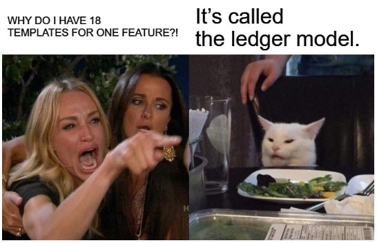 DelikaLikaS's tweet photo. Me trying to build “one simple feature” in Daml:
 “WHY DO I HAVE 18 TEMPLATES?!”
Daml: “It’s called the ledger model.” 😼📚
Submitting this to the @CantonNetwork Code Your Meme Contest 👇
 https://t.co/0kE0dsQh3l
#CantonNetwork #Daml #CodeYourMeme https://t.co/MKZHwOzpUv