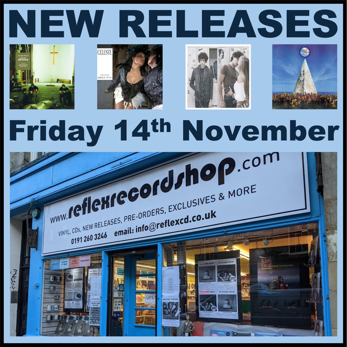 💿NEW RELEASES💿

<a href="/celeste/">Celeste</a>
<a href="/dovesmusicblog/">Doves</a> 
<a href="/GreenDay/">Green Day</a> 
<a href="/oasis/">Oasis</a> 
<a href="/LewisCapaldi/">Lewis Capaldi</a> 
#HighSchool 
#SisterRayDavies
<a href="/RollingStones/">The Rolling Stones</a> 
<a href="/_xPropaganda/">xPropaganda</a> 

...and loads more!

Full A-Z list: mailchi.mp/reflexcd/new-r…