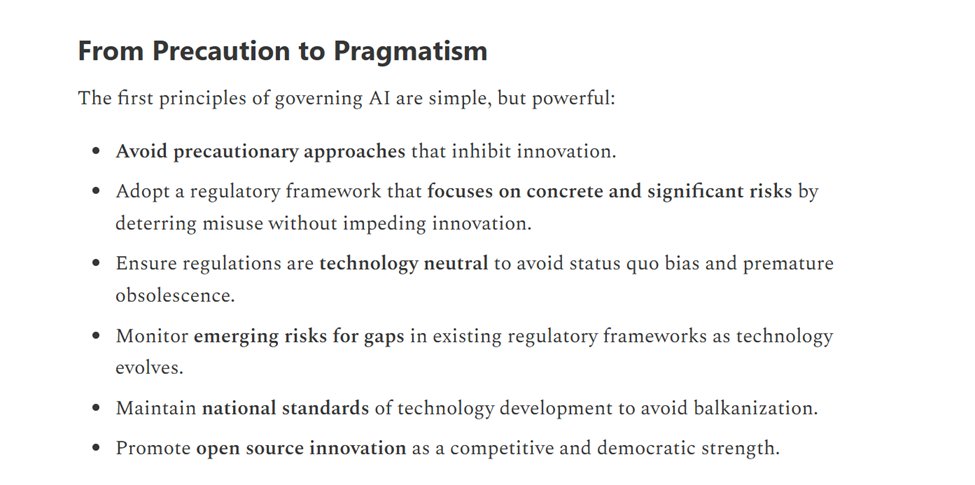 “The first principles of governing AI are simple, but powerful,” notes Jai Ramaswamy, a16z's Chief Legal &amp; Policy Officer, in this new <a href="/a16z/">a16z</a> AI Policy Brief. 
An excellent framework for AI policymaking going forward: 👉
a16zpolicy.substack.com/p/governing-ai…
