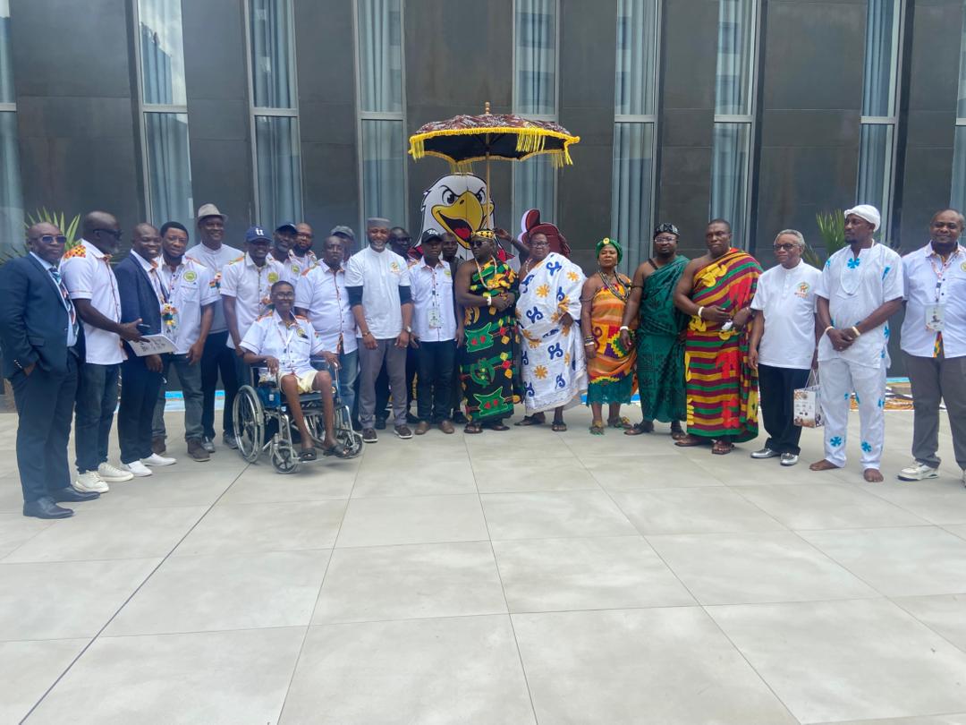 AngelMichael199's tweet photo. Michael Aboagye Reports: WESPAC 2025 Officially Opened  

Ghana Scrabble Executives, Officials, NSA Director General, Ga Mantse representatives in picture at the opening ceremony in Accra. 

 #GTVSports #AngelGhBlog https://t.co/t8DFjfXFs4