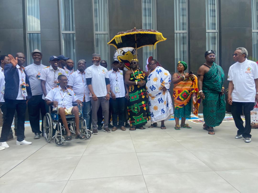 AngelMichael199's tweet photo. Michael Aboagye Reports: WESPAC 2025 Officially Opened  

Ghana Scrabble Executives, Officials, NSA Director General, Ga Mantse representatives in picture at the opening ceremony in Accra. 

 #GTVSports #AngelGhBlog https://t.co/t8DFjfXFs4