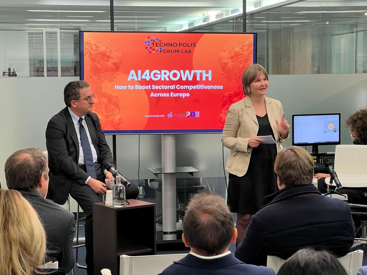 IComEurope's tweet photo. Yesterday, with Techno Polis, we discussed the #ApplyAI strategy & #competitiveness in 🇪🇺, with Malgorzata Nikowska, @DigitalEU and @diesofer (ECR 🇪🇸).
Thanks to all participants and to @googleeurope, @Meta, @MicrosoftEU, @SAP, @EFPIA, @EuropaBio, @medtecheurope for joining! 👏 https://t.co/kgSWjyg07W