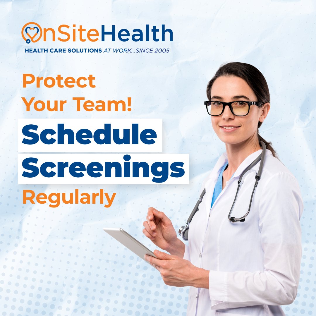 OnSiteHealthLLC's tweet image. Health screenings catch potential issues early, helping keep your workforce healthy and productive. Proactive care means fewer sick days and a safer environment for everyone! 🩺🏢

Discover more here: onsitehealthcorp.com/#contactus

#HealthyWorkforce #WorkplaceSafety #OnSiteHealth