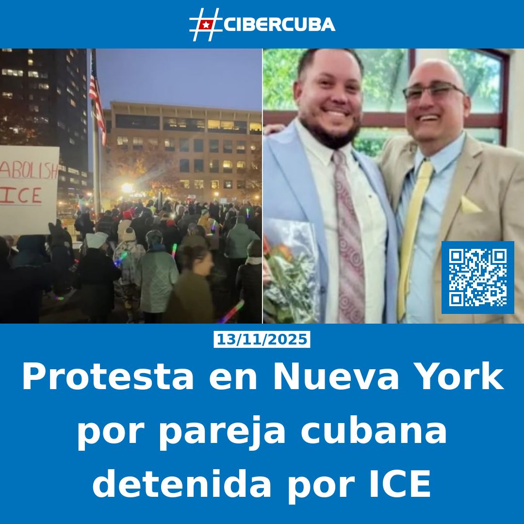 Protesta en Nueva York por pareja cubana detenida por ICE

Leer más: shrlnk.org/noticias/2025-…