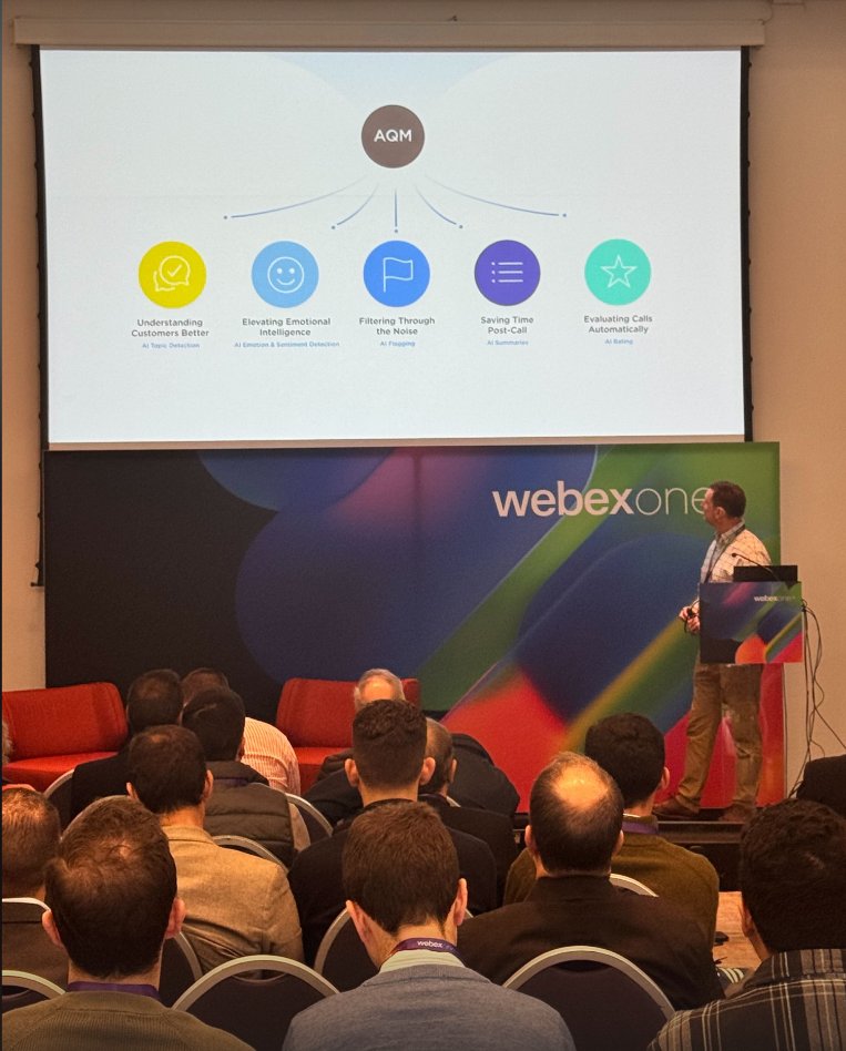 Eleveo's Brad Vanner and Luke Yaghmoorali were in Lisbon for WebexOne, highlighting how Eleveo’s AI-fueled Auto Quality Management tool delivers next-level CX insights.

 #aicontactcenter  #qualitymanagement