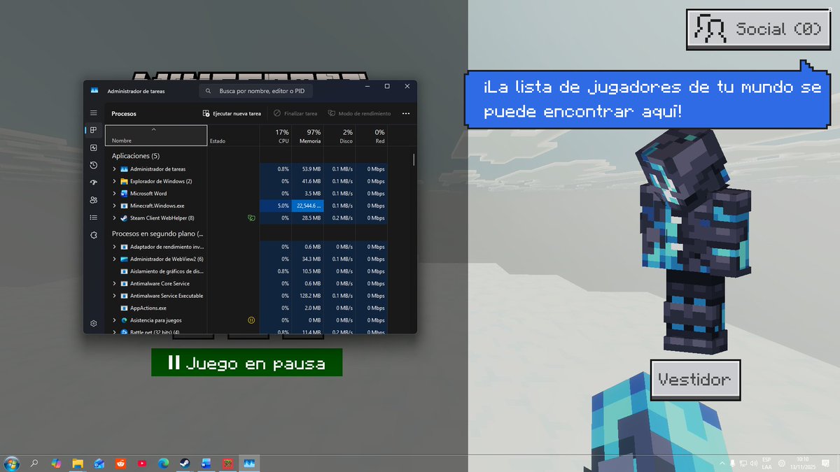 Pix3lSkull_dude's tweet photo. llevo esperando todo este tiempo para por fin jugar el #actionandstuff con los vibrant visual, y ahora que finalmente se puede, el maldito juego esta en el estado mas deplorable posible. @Mojang PONTE A CHAMBIAR Y ARREGLA ESTA WUEBADA https://t.co/XQCGMfO2uQ
