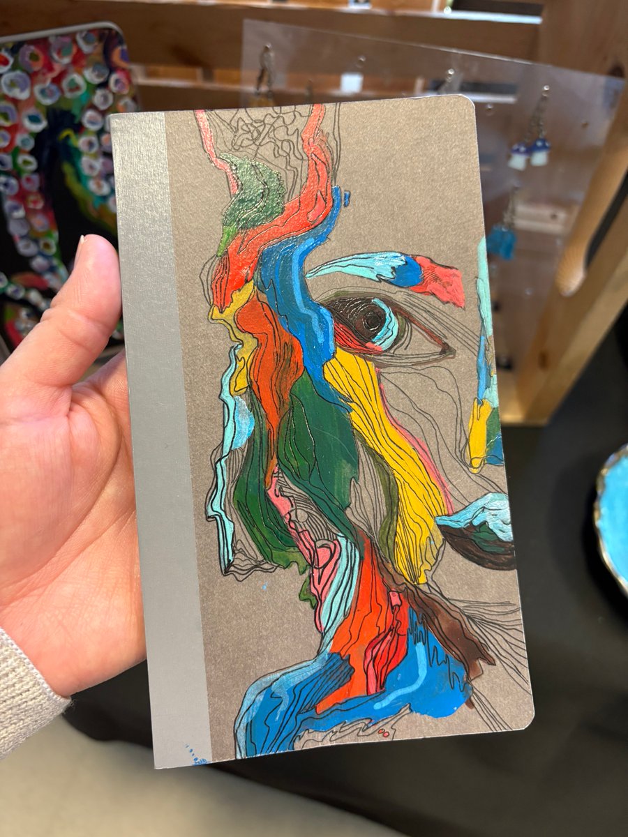 ✨ Creativity shines in our community! This stunning notebook by an EWMA artist inspires reflection and connection. 💫 Perfect for journaling or sketching! 📍 Visit us at 800 E Hastings. Support local talent: atira.bc.ca/ways-to-help/d… 💛 

 #EWMAStore
