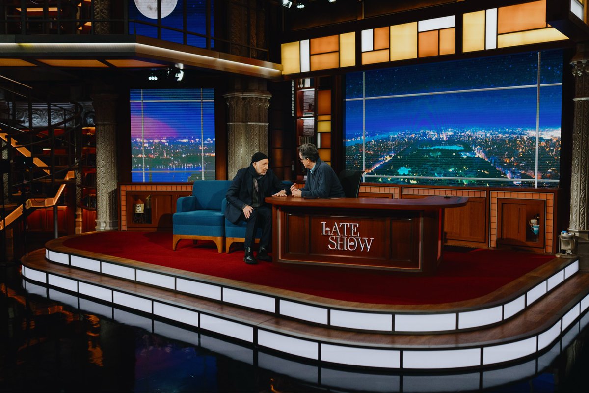QuadRockBallet's tweet photo. Exclusive BTS from Pete’s appearance on the @colbertlateshow last night, talking Quadrophenia and @officialthewho 🎯 Check out the full interview on The Late Show YouTube now! 🎯#QuadRockBallet #Quadrophenia #TheWho #PeteTownshend https://t.co/PoWXi9VHV6