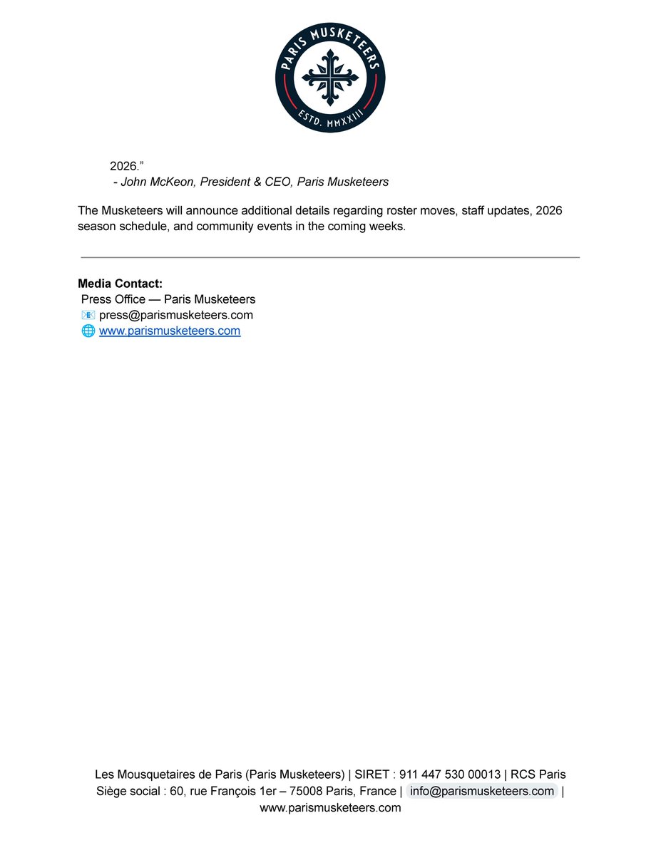 Paris Musketeers tweet media