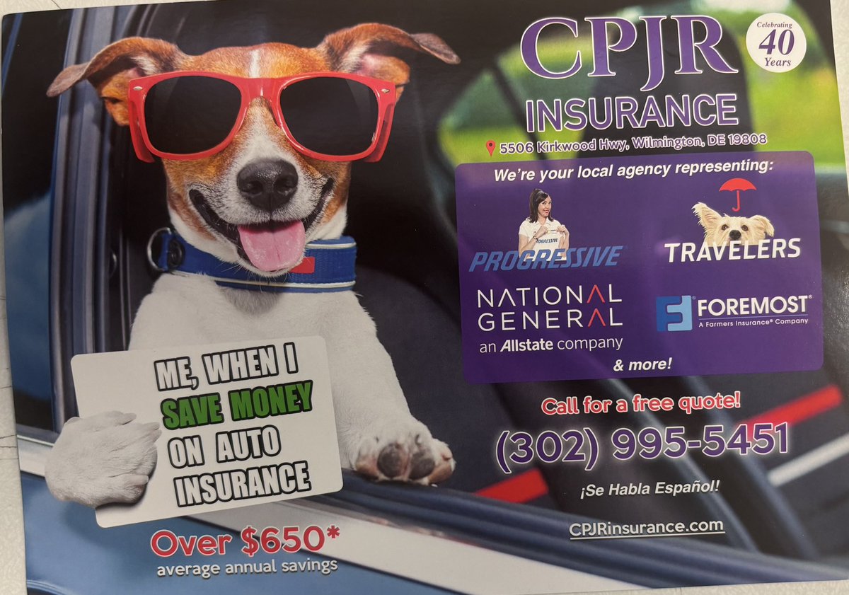 CharlesPotterJr's tweet photo. Need Insurance call the Charles Potter Jr Agency. 302 995-5451: 5506 Kirkwood Hwy Wilmington Delaware 19808 we cover DE,PA and MD. https://t.co/JuNkI8TcVk