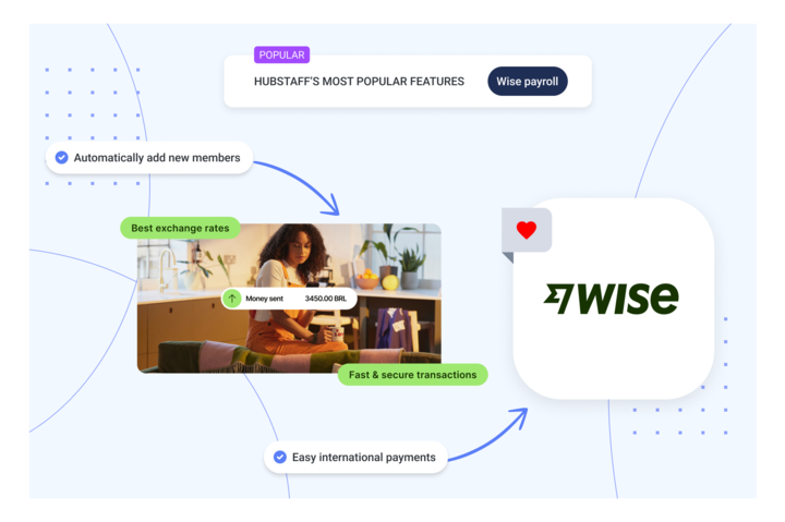 Hubstaff integrates with Wise, allowing you to now send global payments directly through Hubstaff — without the standard Wise-to-Wise fixed fee. 

Learn more: hubstaff.com/time-tracking-…

*Terms and conditions apply.

#payroll #wise #hubstaff