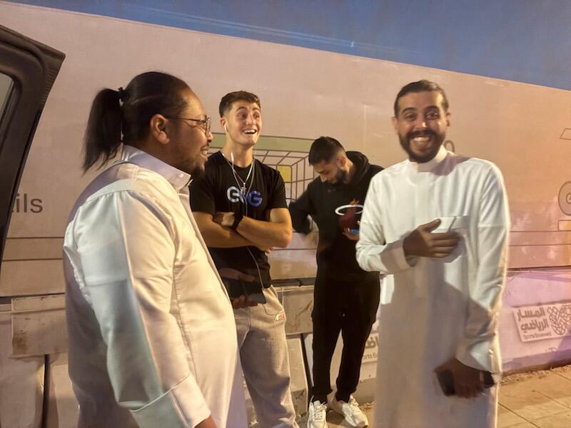 Vito with some locals