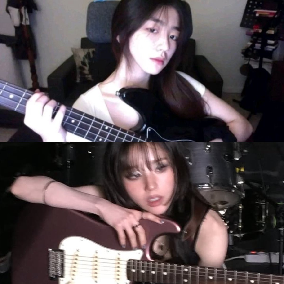 HEEKIES14's tweet photo. two pretty girls with guitars https://t.co/Uwm5istXta