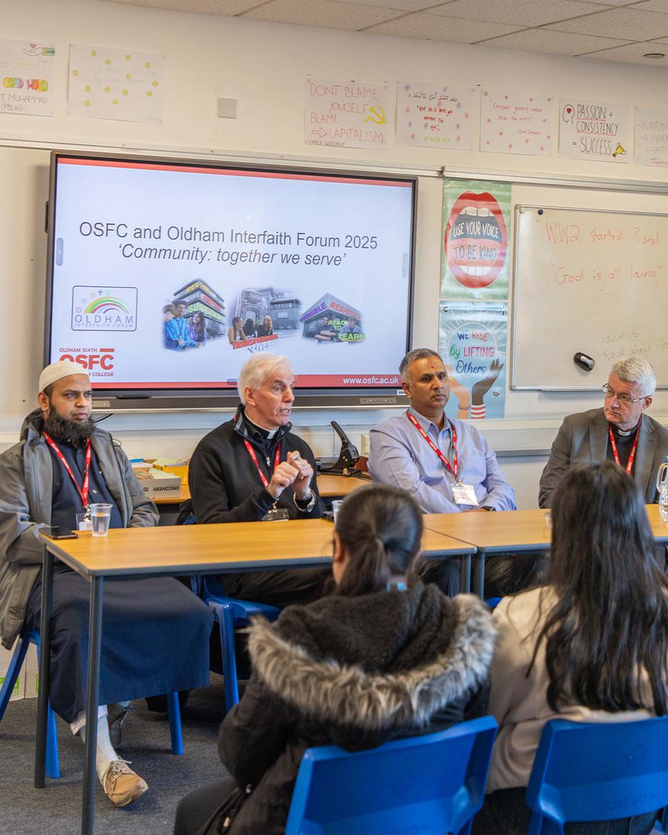 OSFC_Info's tweet image. As part of Interfaith Week we hosted our annual Interfaith Forum.

The Forum invited interesting debate &amp;amp; questions from students along this year&apos;s theme: &apos;Community: together we serve&apos;

Thank you Molana Akmal Hussain , Father Phil Sumner, Jit Kara &amp;amp; Daniel Burton for joining us.