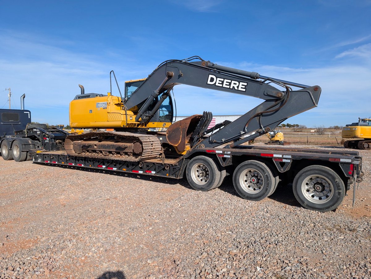 This John Deere 180 Excavator Has Sold, Loaded &amp; Headed To Its New Owner 🌲 Check Out Our Full Inventory Of Consignment Heavy Equipment Online At i35Equipment.com 🇺🇸 #johndeere #excavator #heavyhaul #heavyequipment