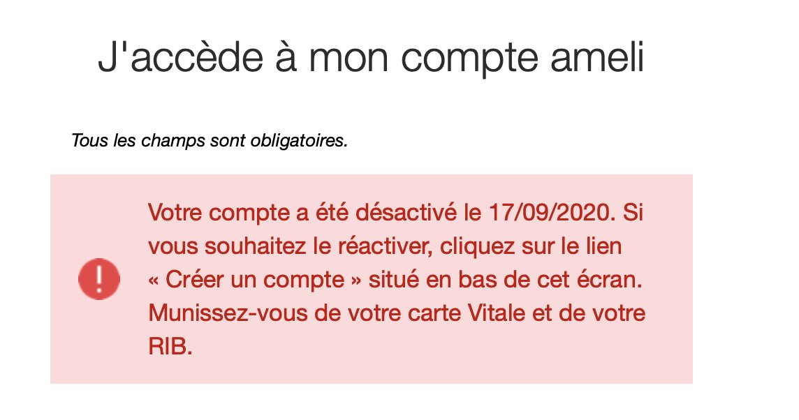 Banlieuedeprof's tweet photo. Je dois créer un compte AMELI
🔂
-Oh tiens j'ai déjà un compte donc je dois juste demander un nouveau mot de passe(pic1)
-Oh mince le compte est désactivé je dois donc créer un compte (pic2)
-Oh tiens j'ai déjà un compte donc je dois juste demander un nouveau mot de
🔂 https://t.co/LPrh9LCsXX