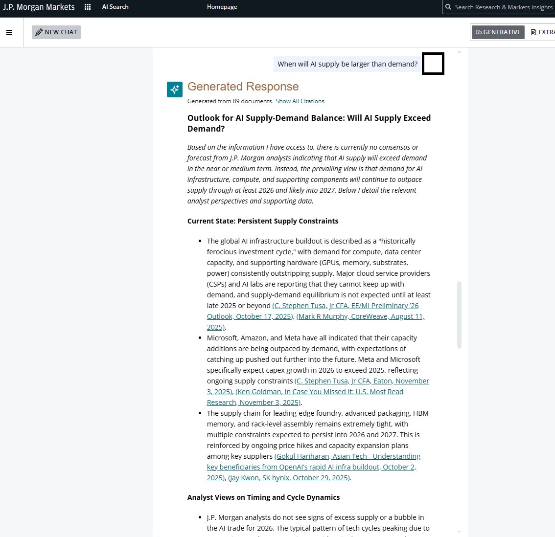 TechFundies's tweet image. $JPM released AI search product today.  Pretty cool.