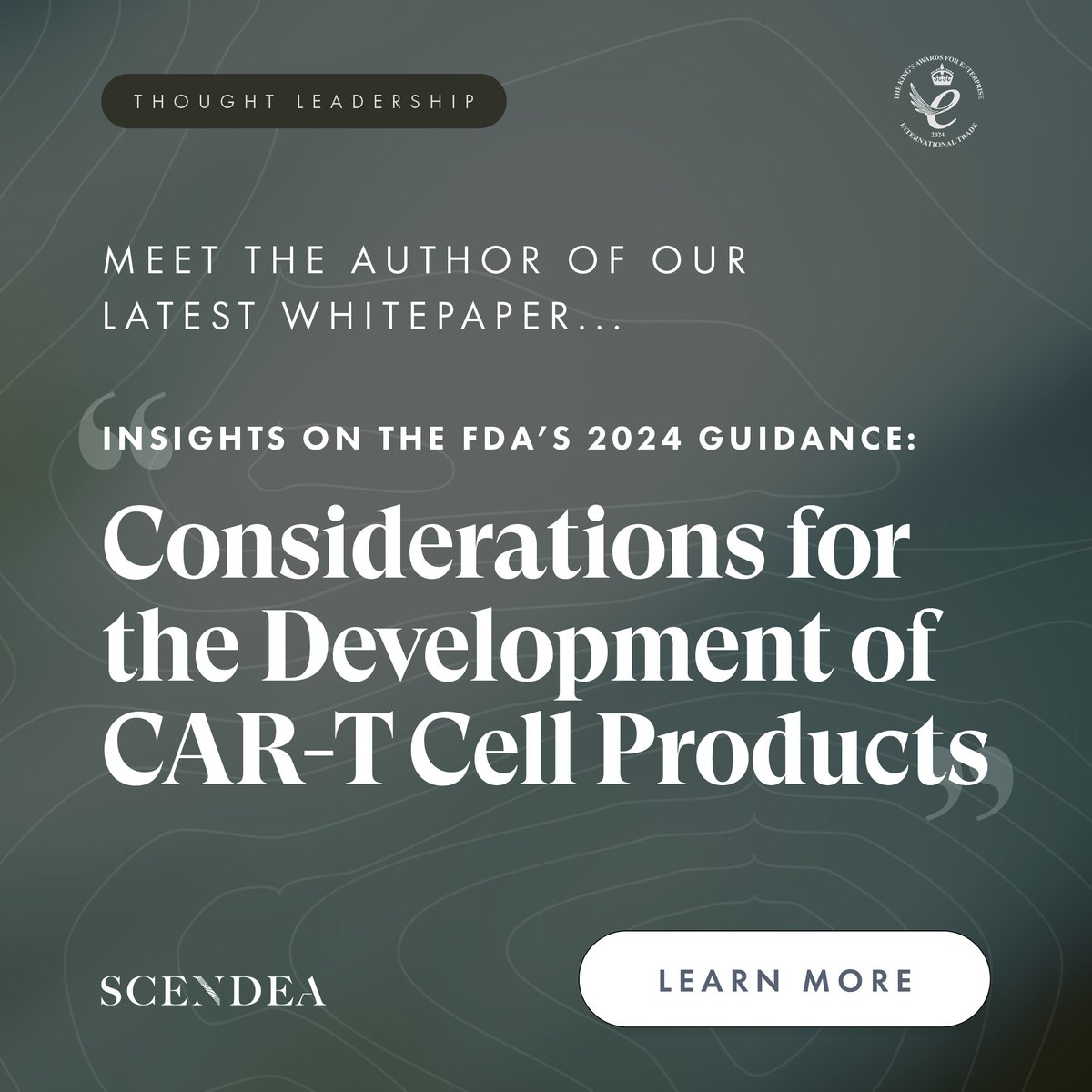 scendea's tweet image. Meet the author from our latest Whitepaper: &quot;Insights on the FDA’s 2024 Guidance: Considerations for the Development of CAR-T Cell Products&quot;, Dr Dmitry Zamoryakhin: scendea.com/articles/consi…
-
#whitepaper #drugdevelopment #CARTtherapies #FDAguidancerecomentations