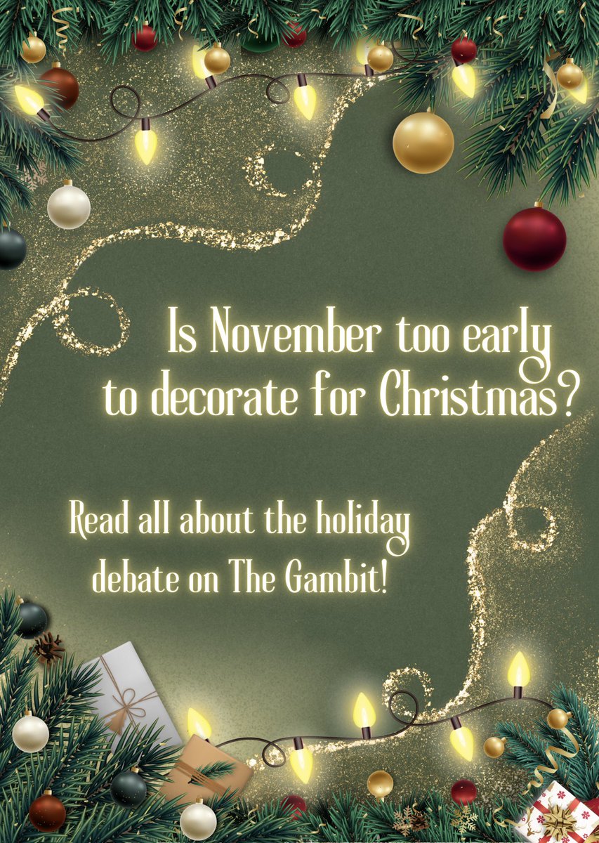 AuroraGambit's tweet image. Is November too early to decorate for Christmas? Read all about the holiday debate on The Gambit! 🎄🎅🏻❄️
Click here ⬇️ 
sites.google.com/aurora-schools…