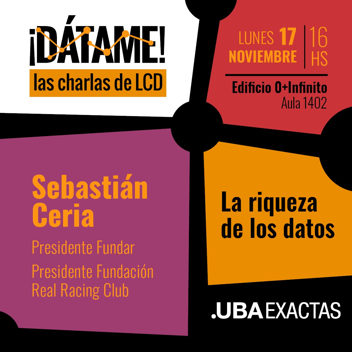 Exactas_UBA's tweet image. 🪙¿Los datos son el nuevo oro?

👉El próximo encuentro de #DÁTAME propone una reflexión sobre el verdadero valor de los datos: de dónde provienen, a quién pertenecen y cómo se transforman en conocimiento —o en poder—.

🗣️A cargo de Sebastián Ceria.