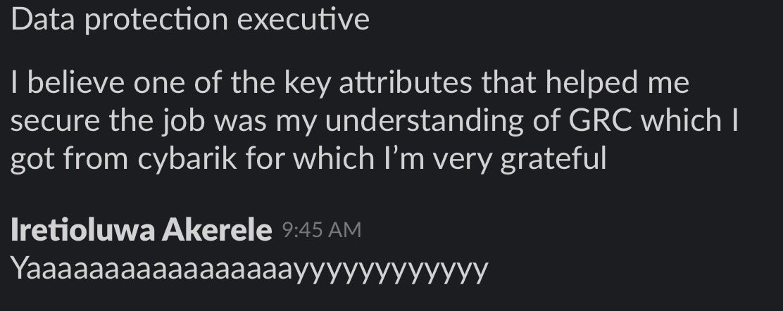 ireteeh's tweet image. At CybariK, we empower  people with the skills they need to thrive in GRC 🤍

cybarik.com/training/gover…