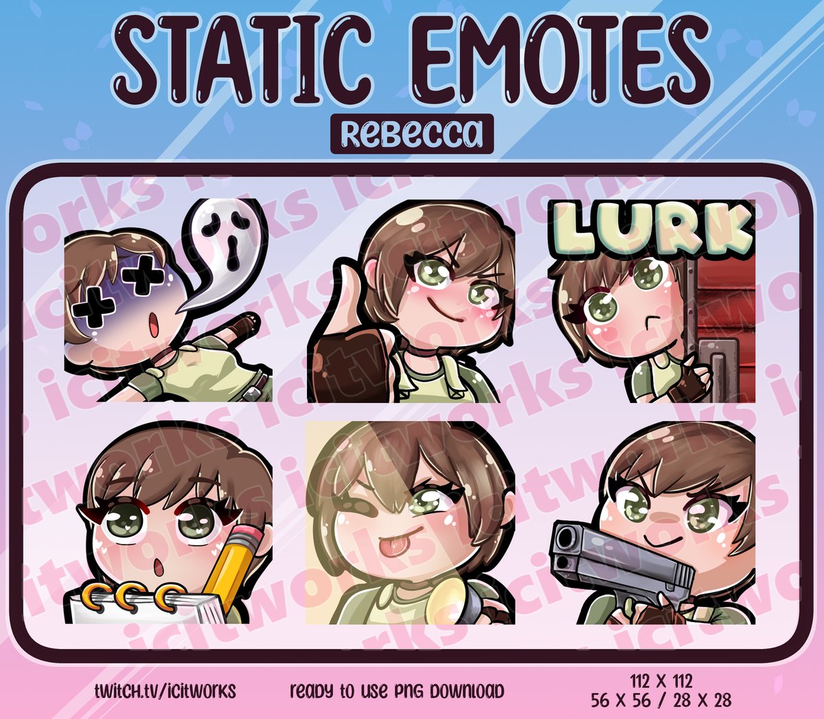 icitworks's tweet photo. When was the last time I posted on here? Anyway have some Rebecca #ResidentEvil #dbd #twitchemotes https://t.co/AgTFxIvlyE