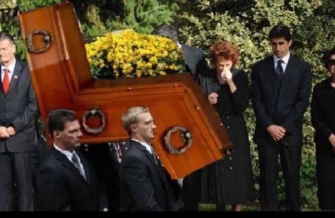 256Rootyherman's tweet image. When a gay dies and he can't be buried while straight